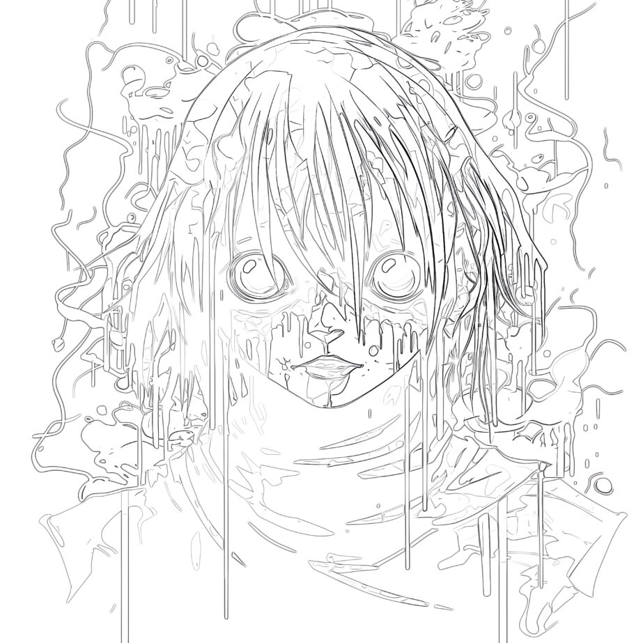 Scary Anime Coloring Pages Coloring Pages Mimi Panda