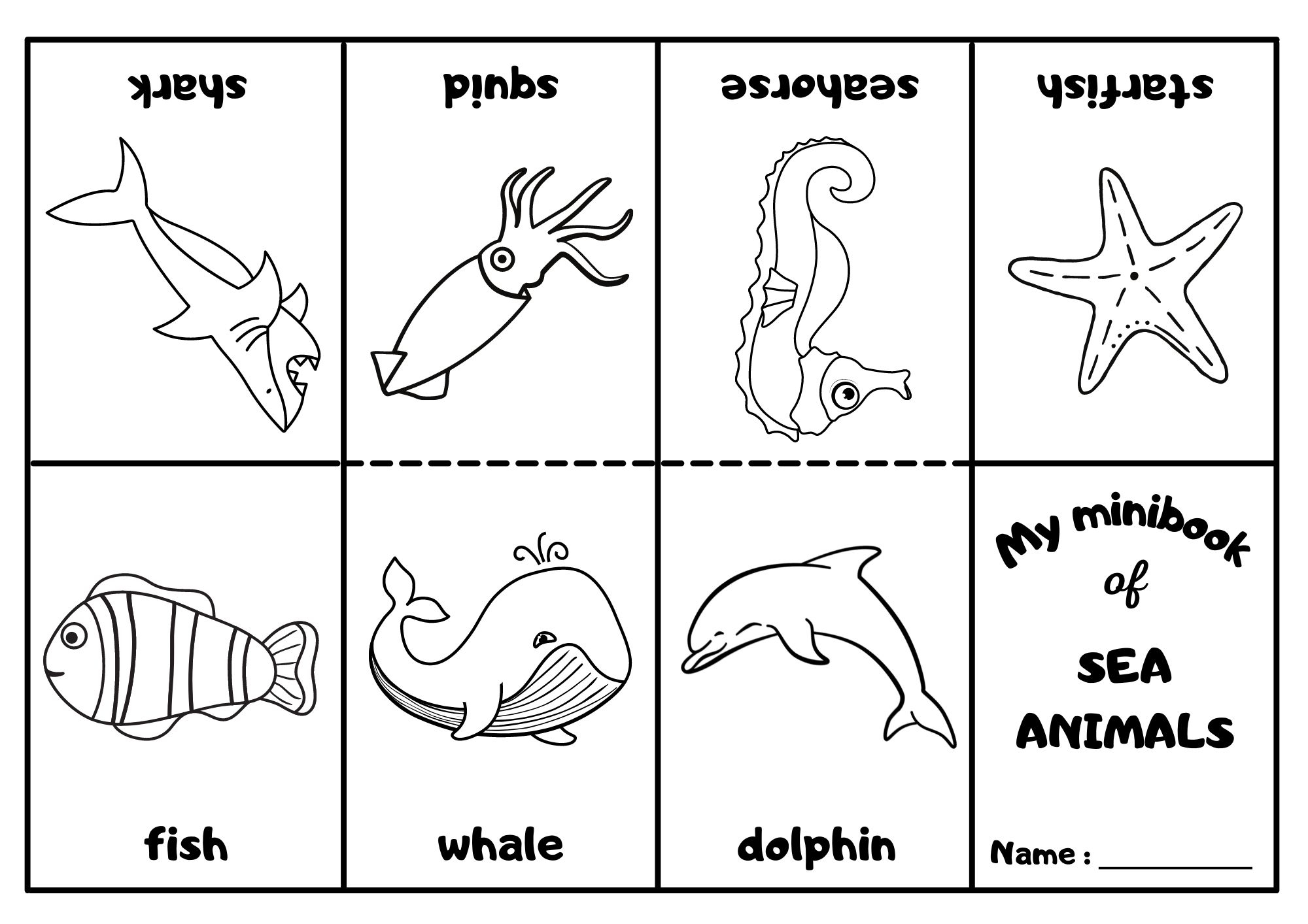 coloring pages of sea animals