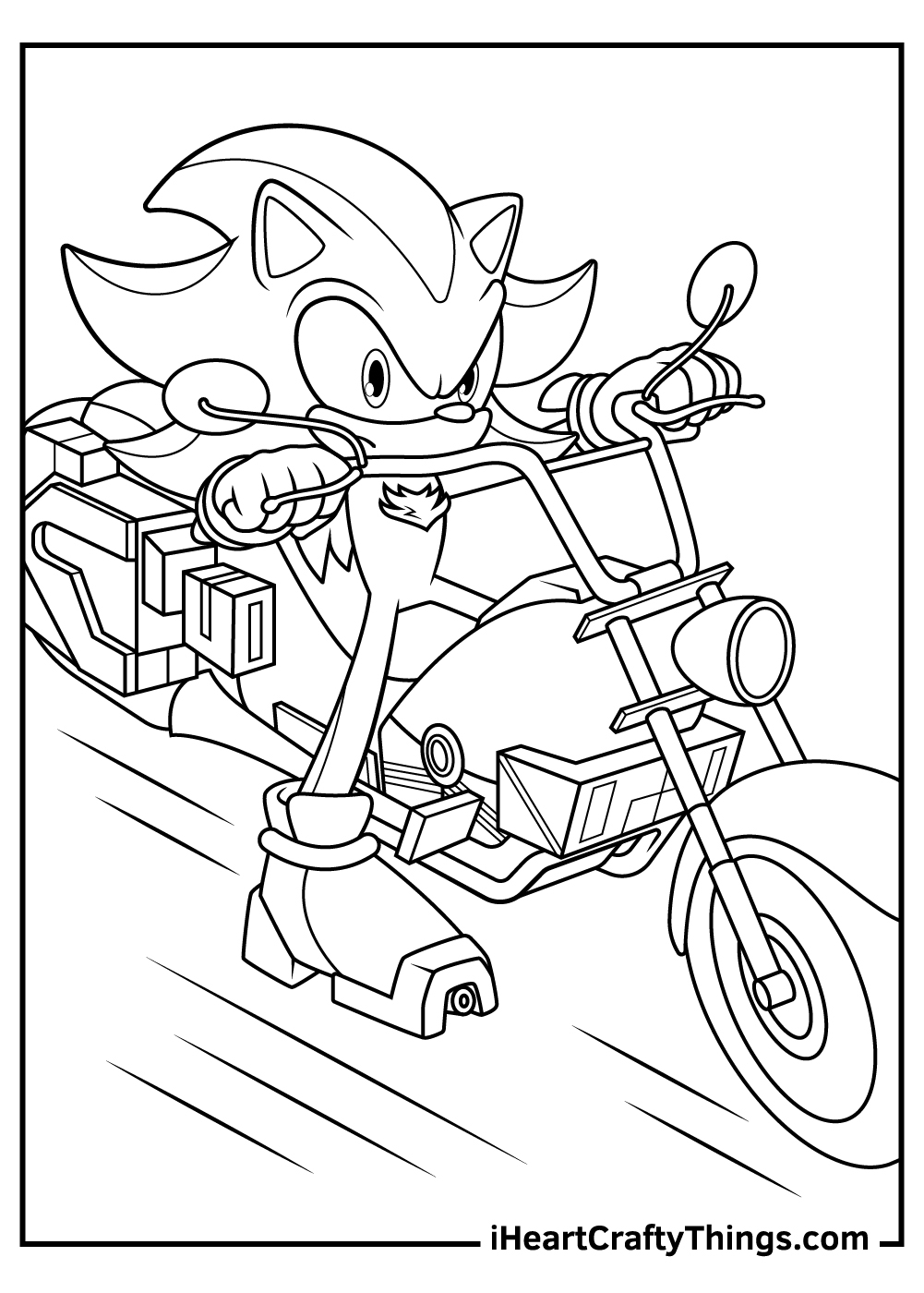 sonic and shadow pictures to color