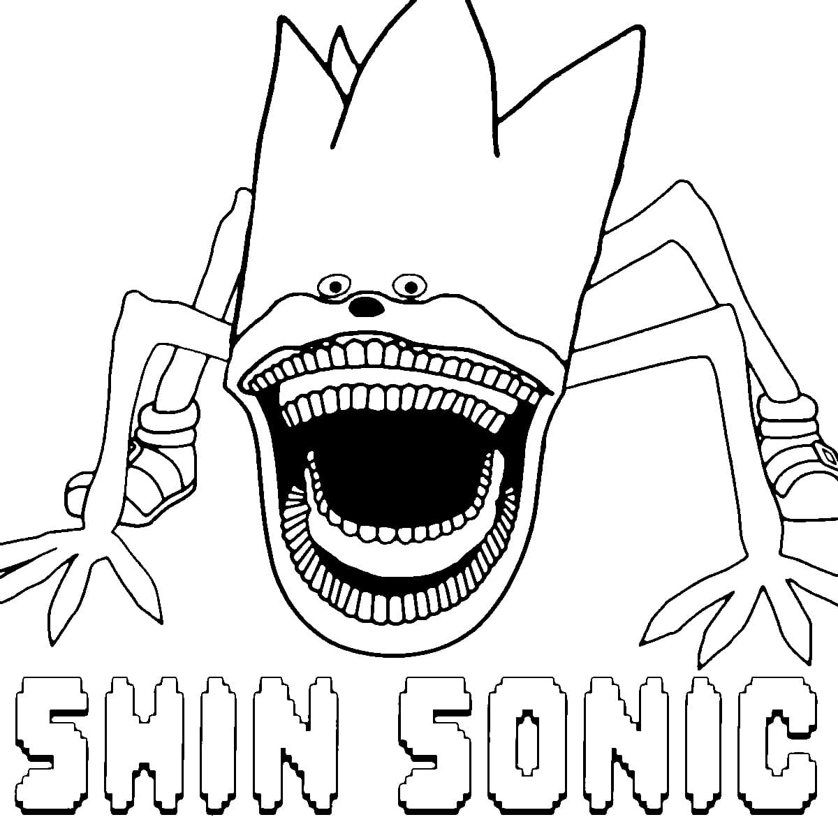 Shin Sonic Coloring Pages ColoringLib