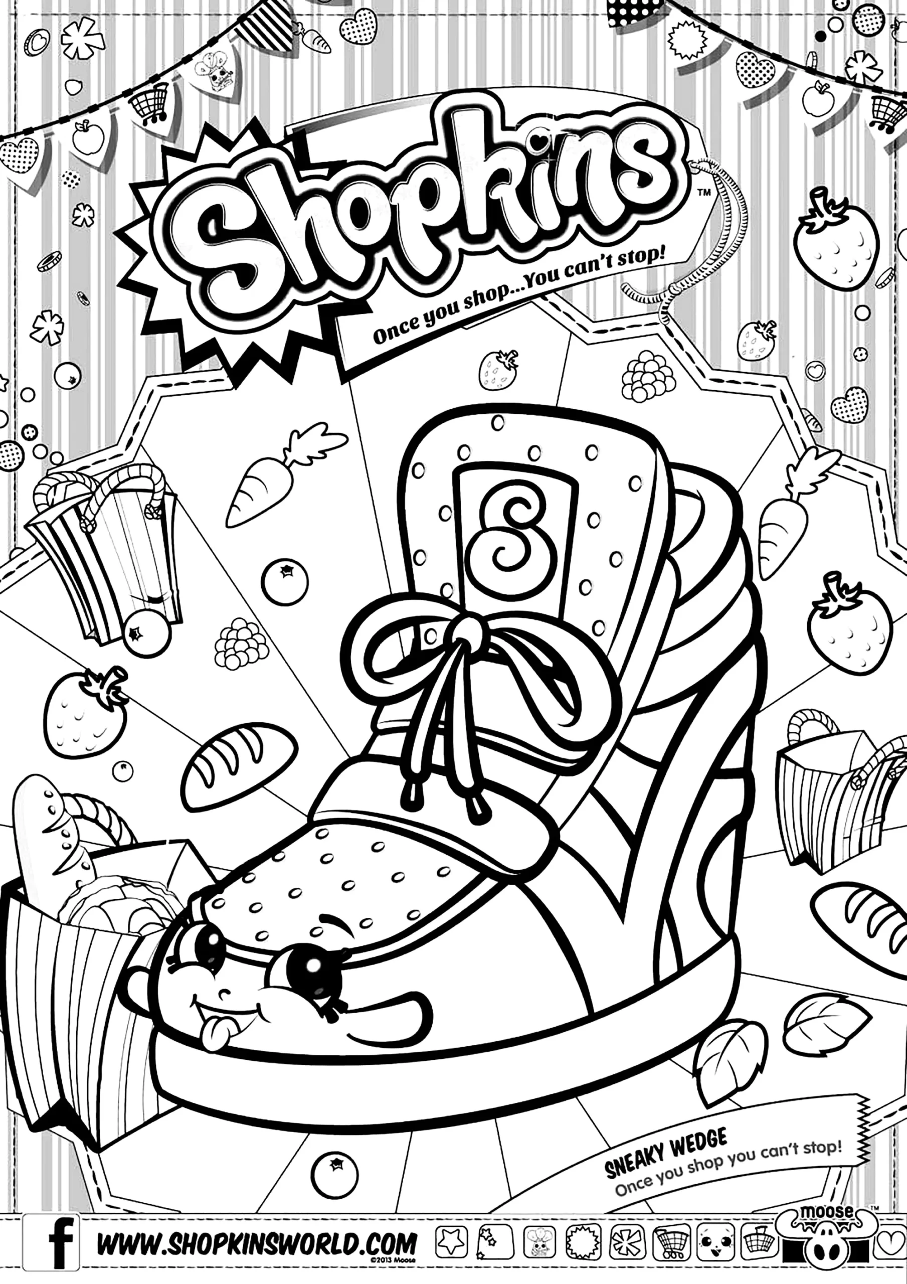 Shopkins Sneaky Wedge Shopkins Coloring Pages