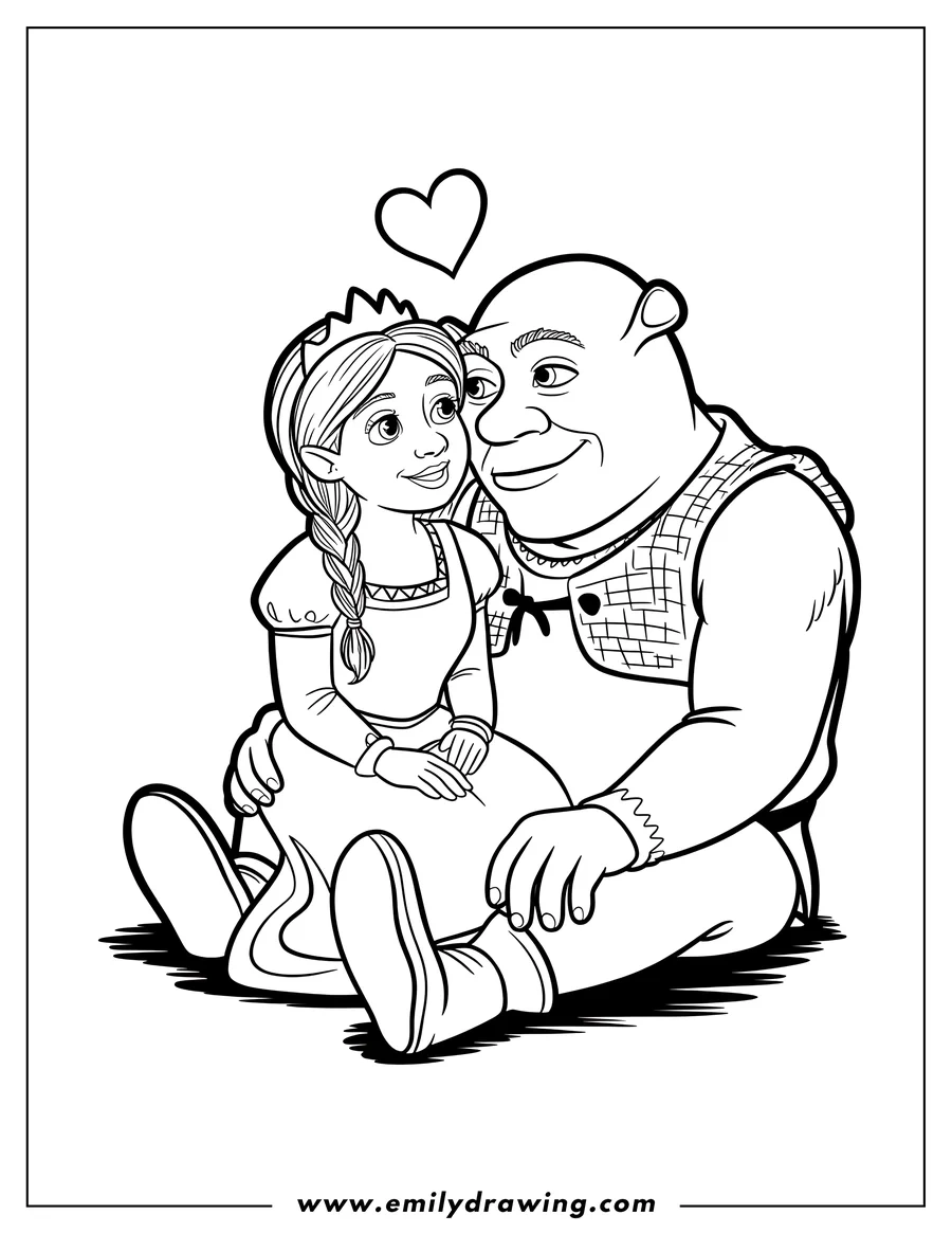 princess fiona coloring page