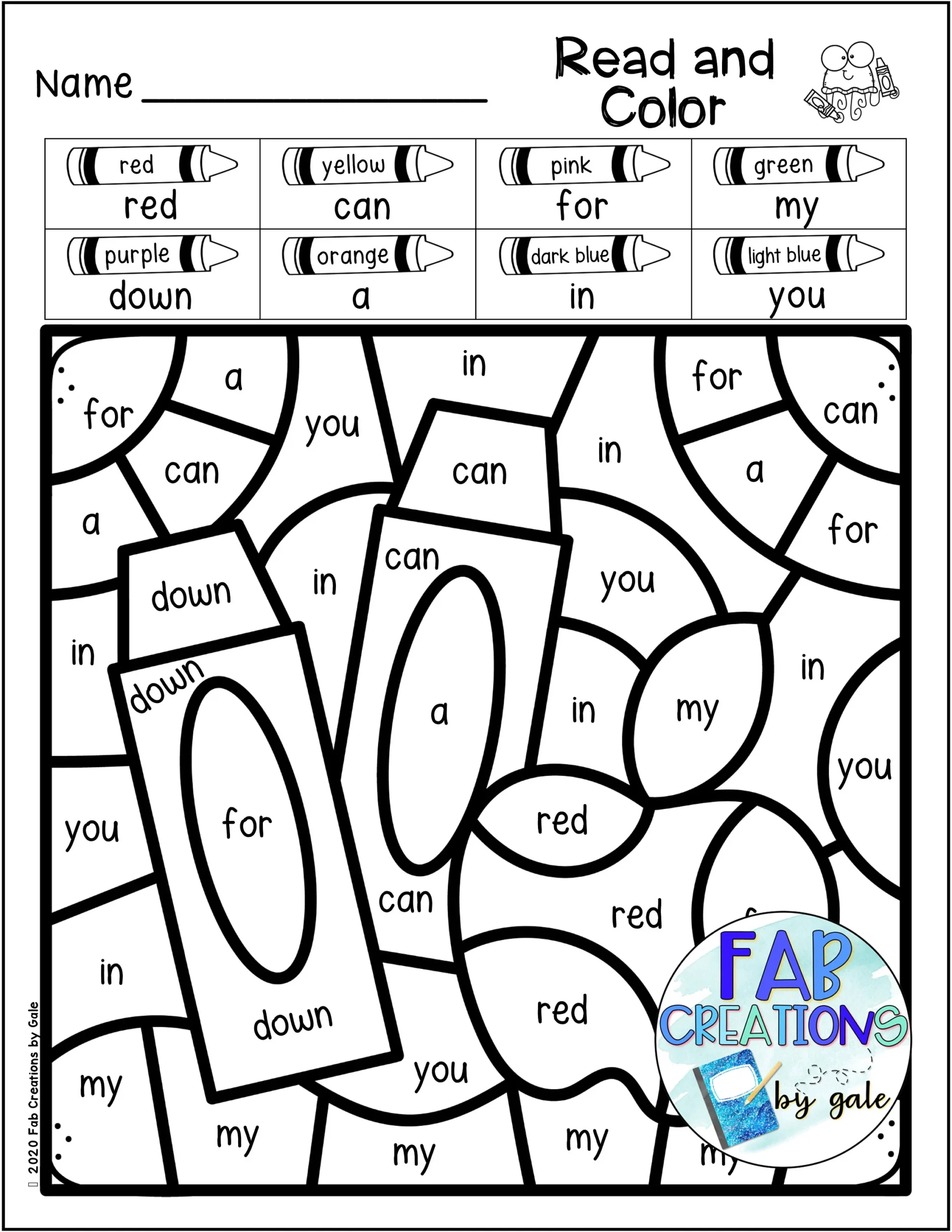 Sight Word Color By Code Worksheets First third Grade PDF Pattern Etsy
