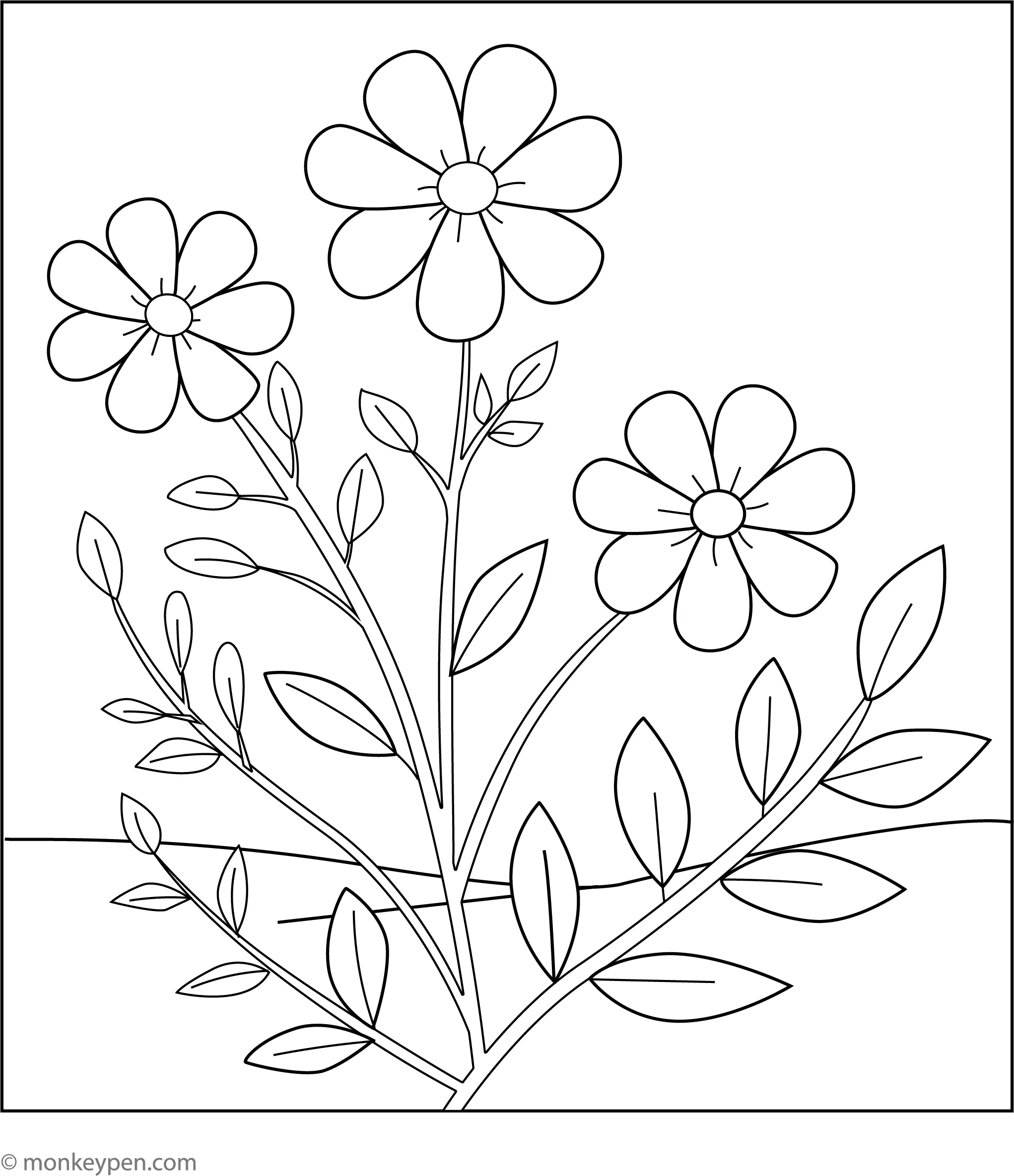 coloring page of a flower coloring page of a flower