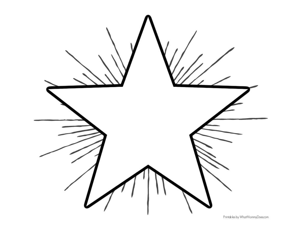 Simple Star Coloring Pages For Kids So Cute What Mommy Does