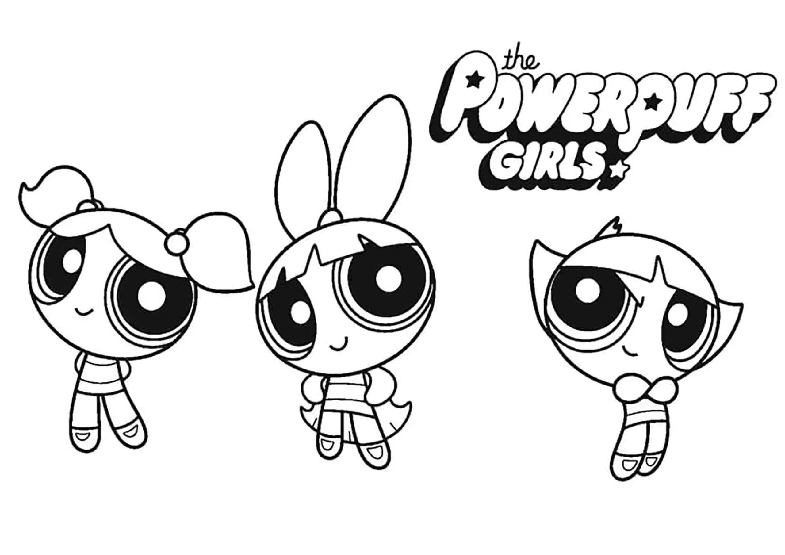Simple The Powerpuff Girls Printable Coloring Page The Powerpuff Girls Coloring Pages