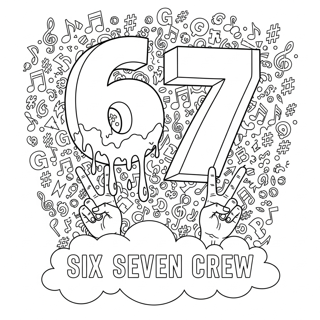 Six Seven Crew Music Coloring app Six Seven Crew Music Coloring app