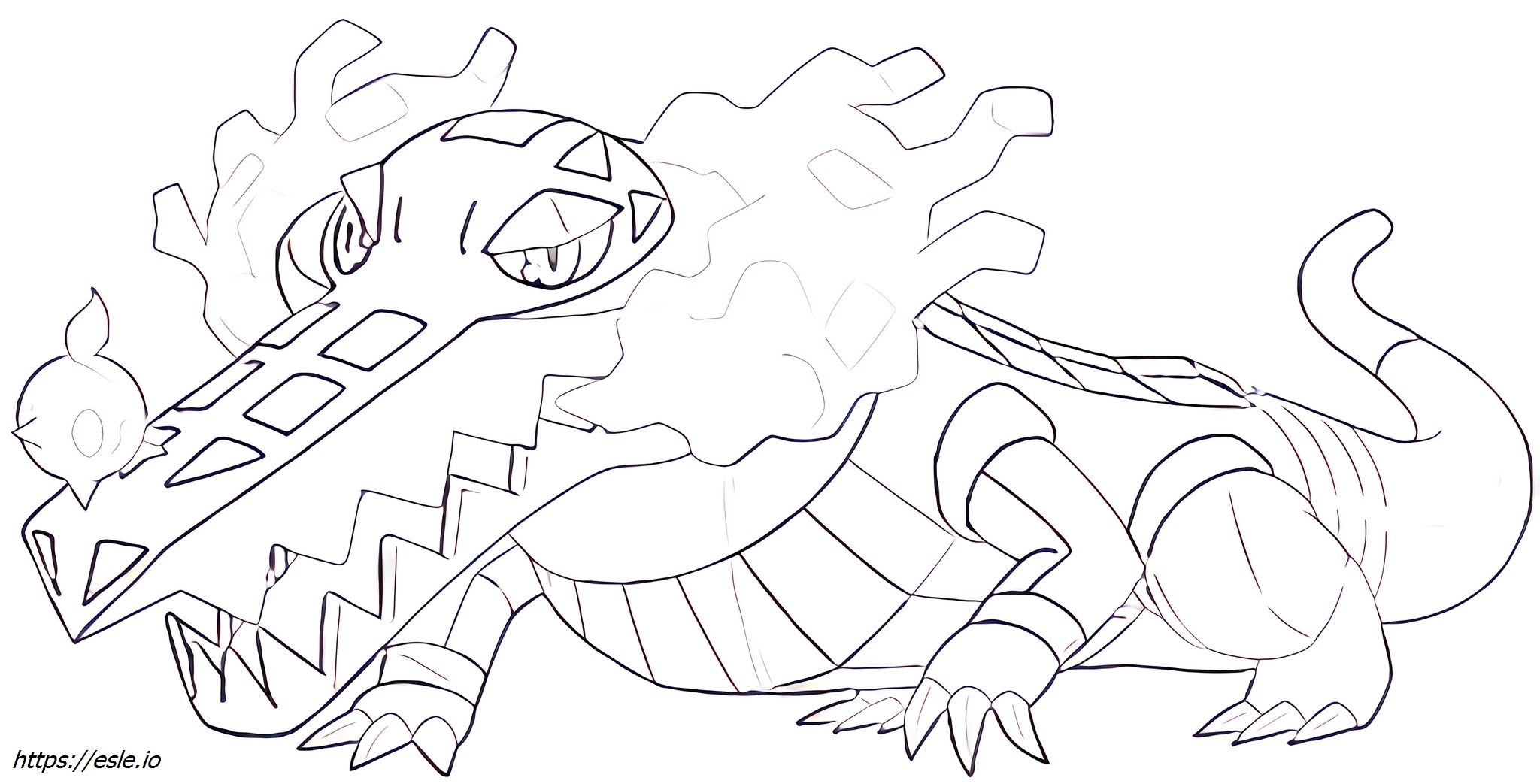 skeledirge pokemon coloring page