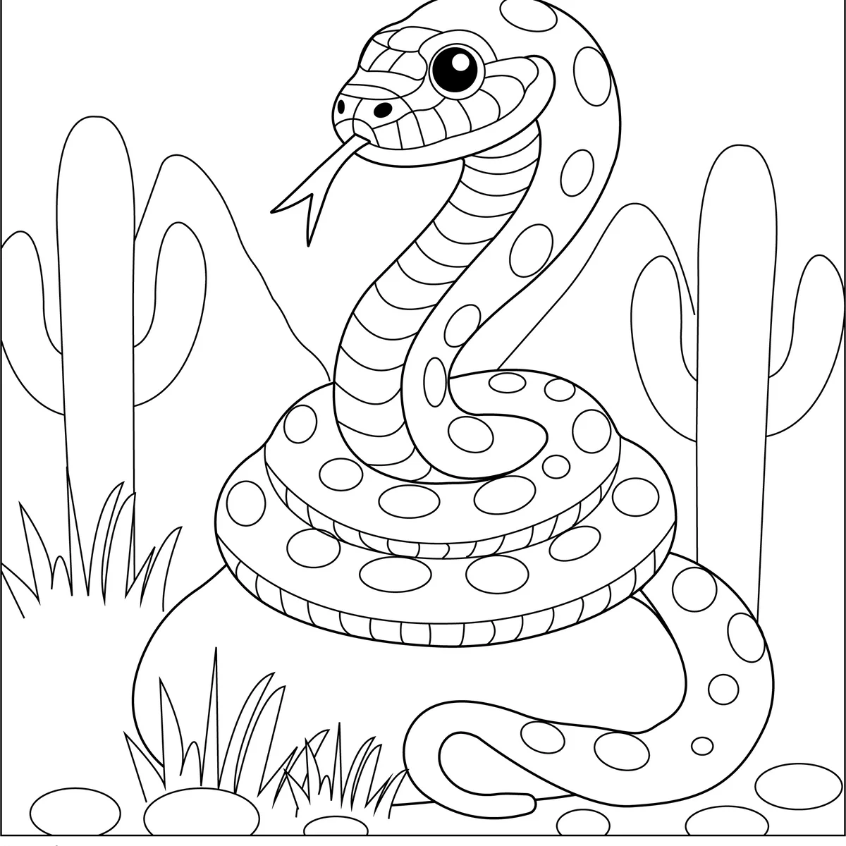 Snake Coloring Book Free PDF Download