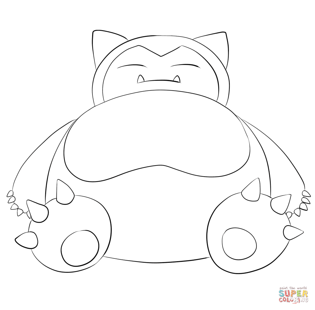 Snorlax Coloring Page Free Printable