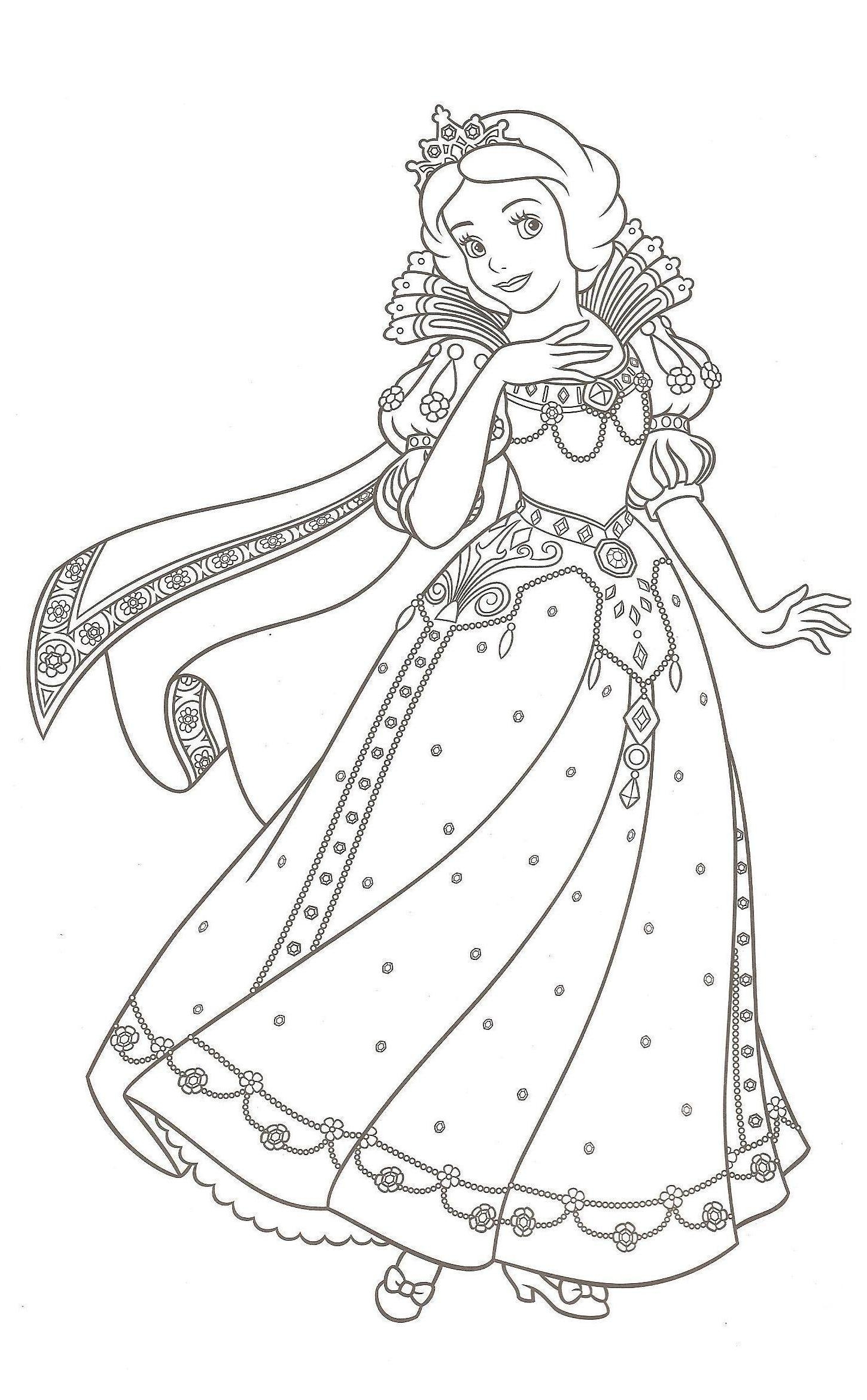 disney princess snow white coloring pages