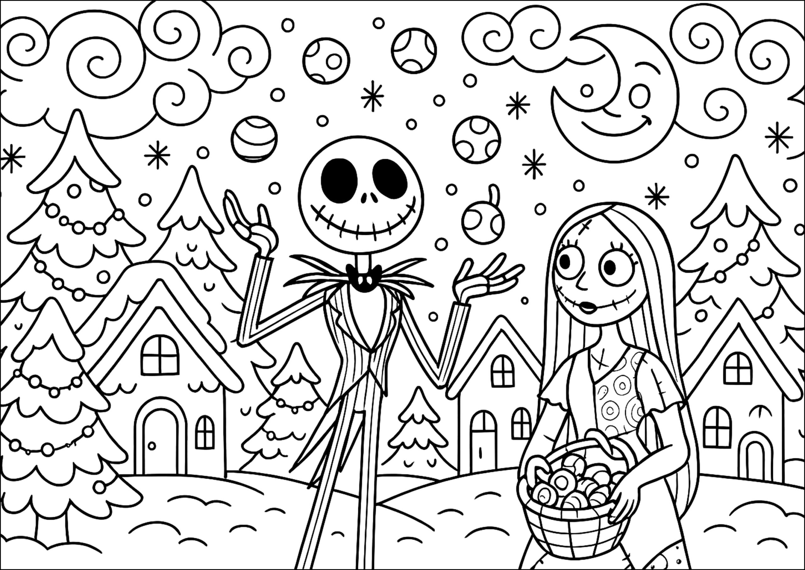 jack skellington coloring page