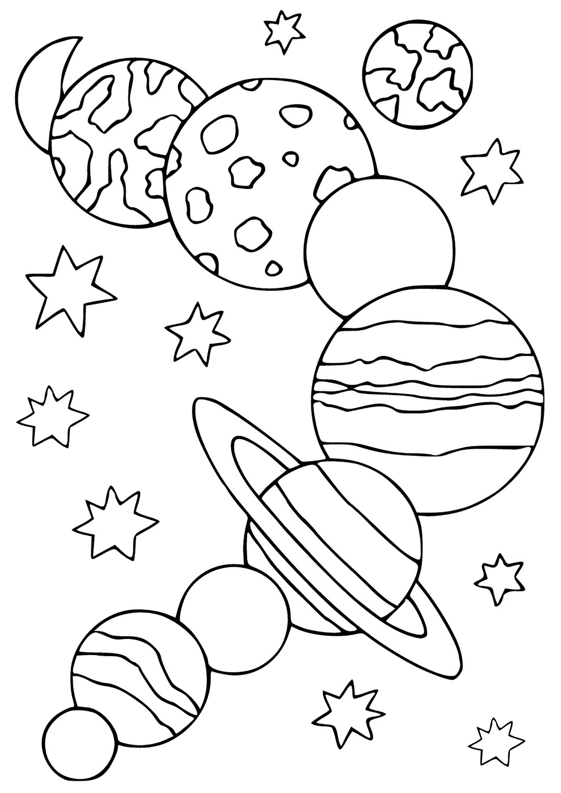 Solar System Space Coloring Pages Solar System Space Coloring Pages