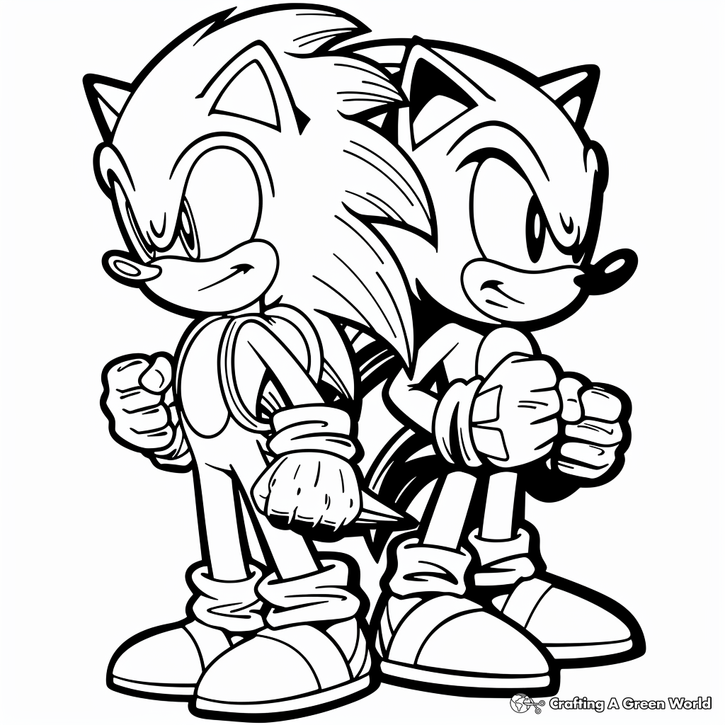 sonic shadow colouring pages sonic shadow colouring pages
