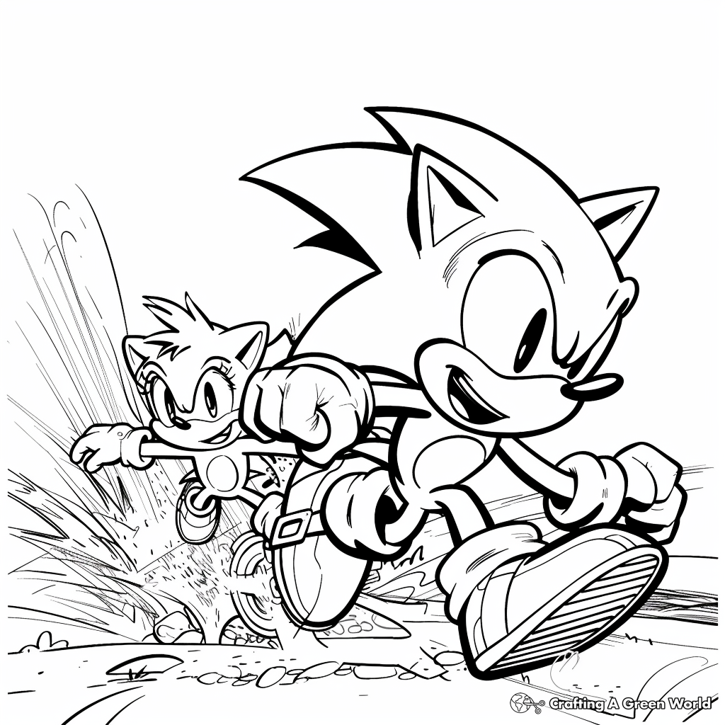sonic and tails coloring pages