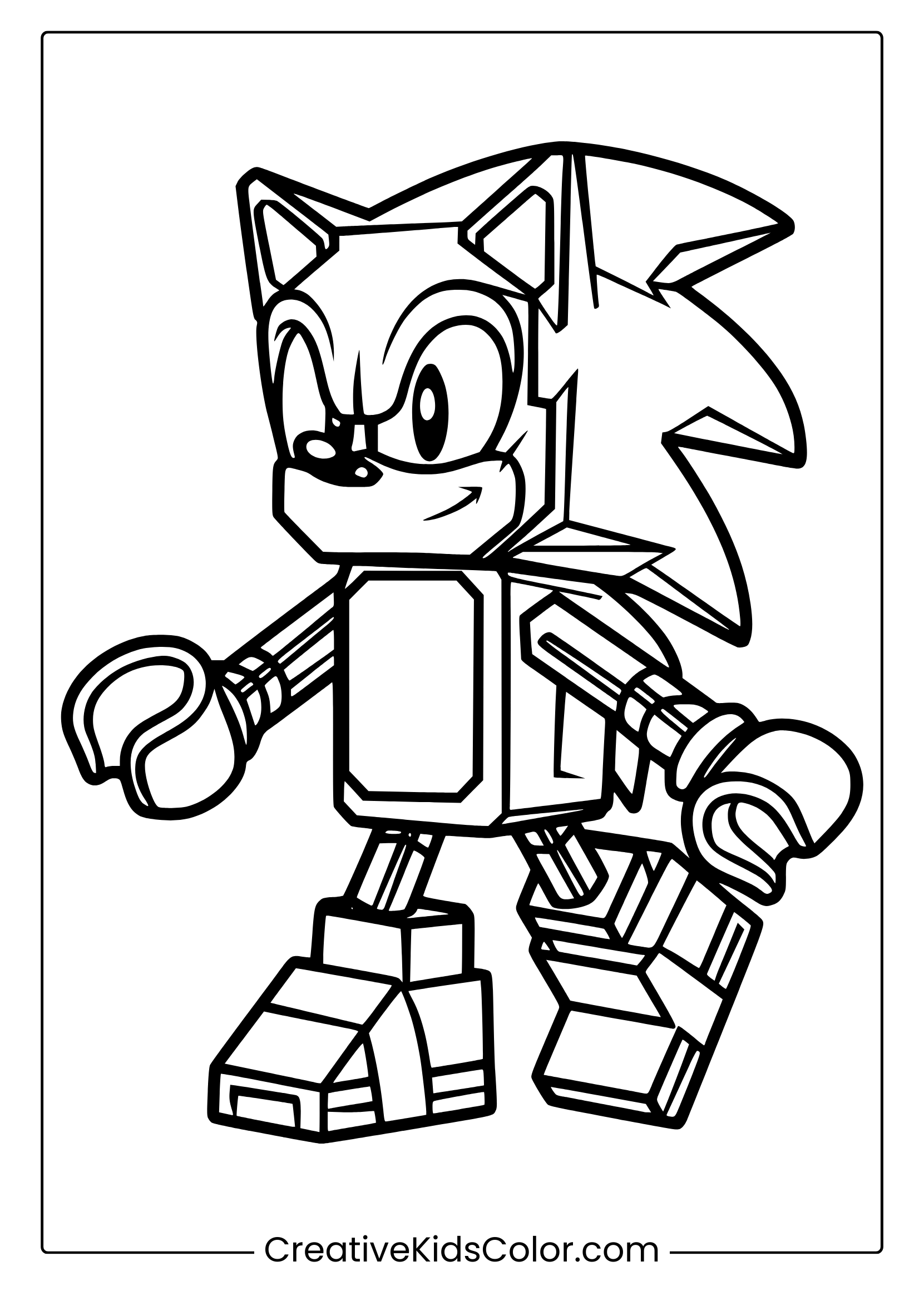 printable sonic the hedgehog coloring pages