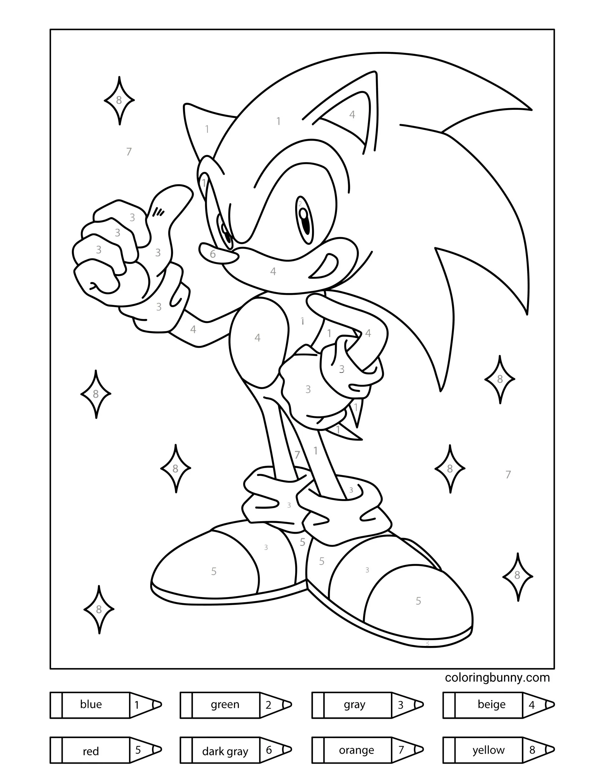 Sonic Coloring Pages 88 Free Printable PDFs Sonic Coloring Pages 88 Free Printable PDFs