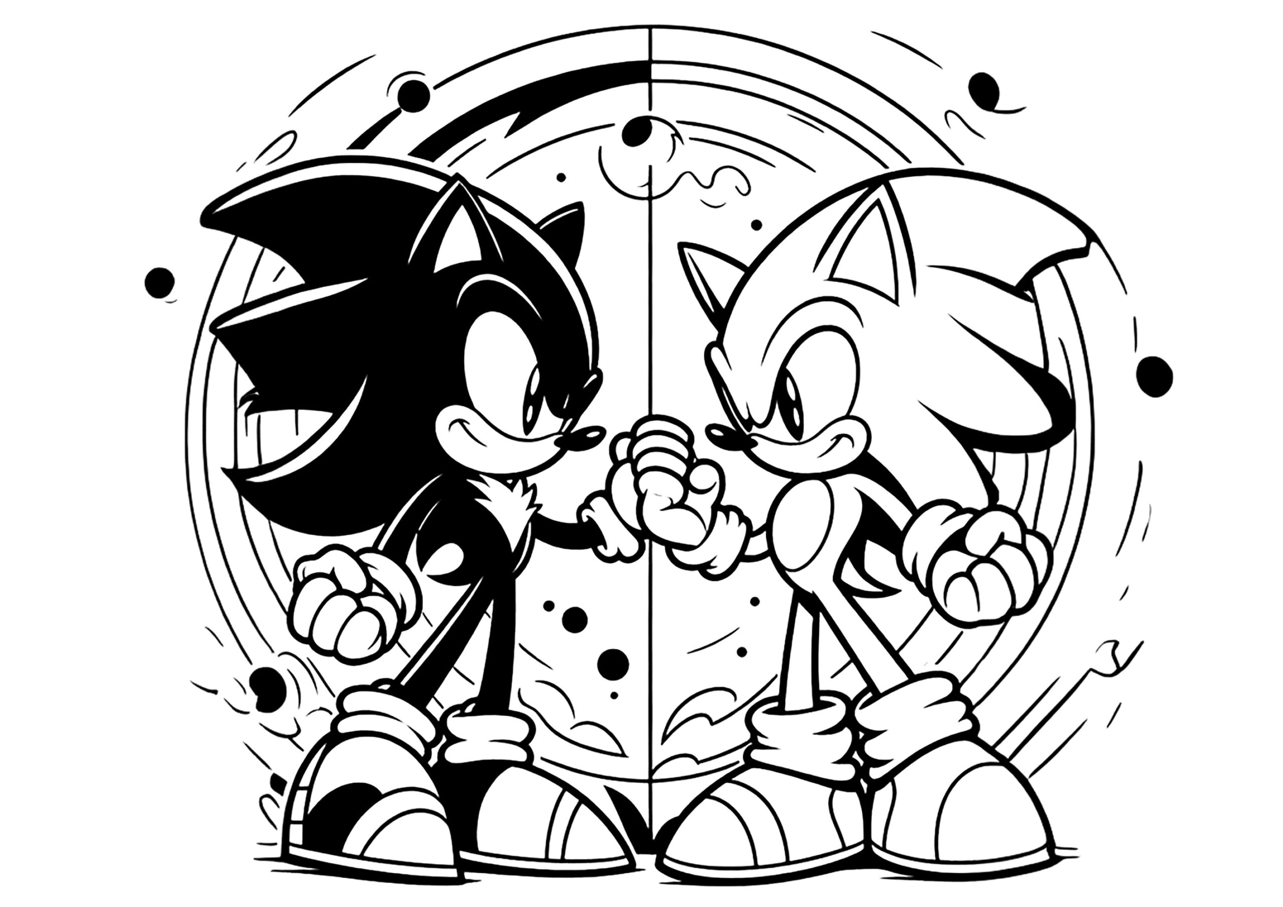 sonic pictures to color