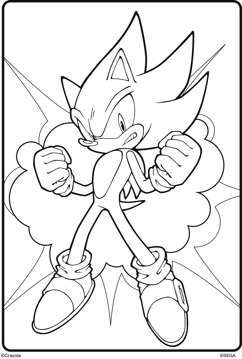Sonic The Hedgehog Coloring Page For Kids