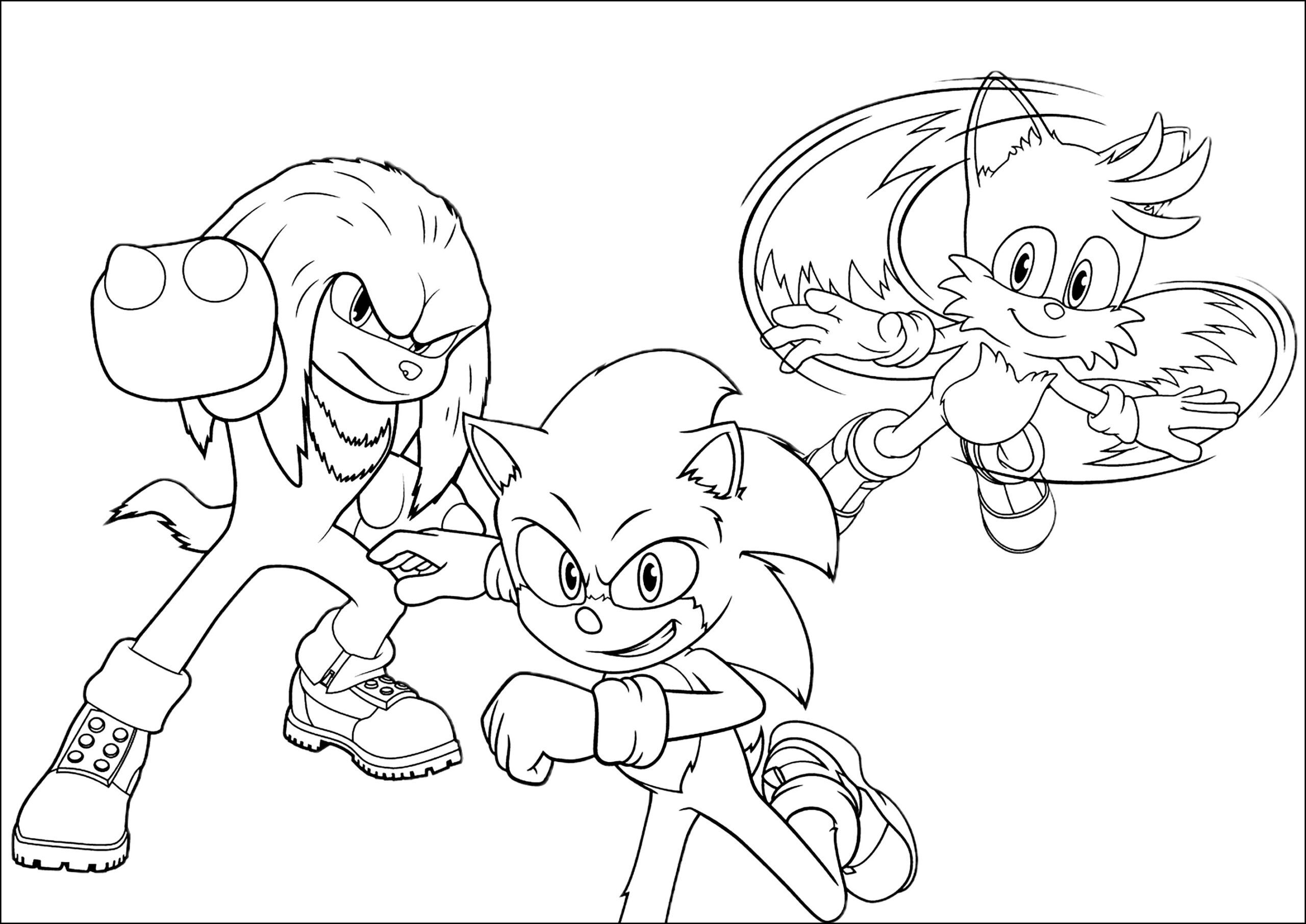 sonic the hedgehog coloring page