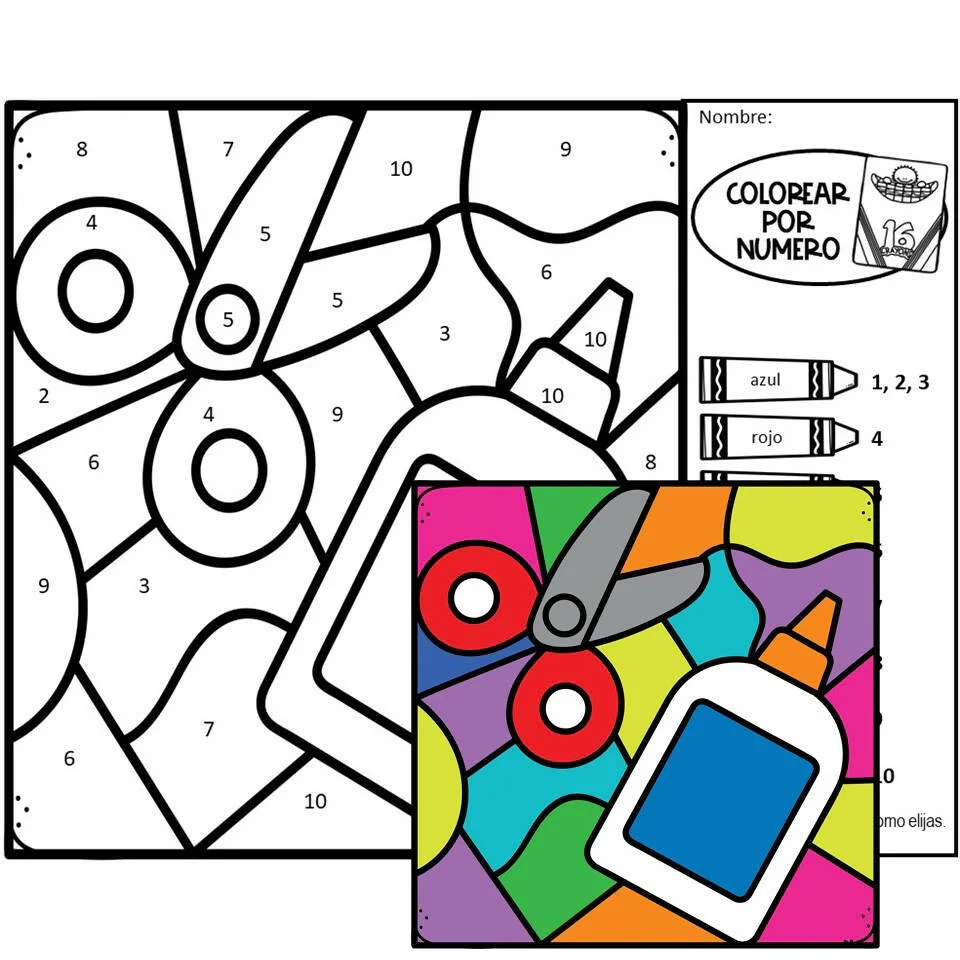 Spanish Back To School Color By Number Back To School Color By Code Mo Bilingual Marketplace