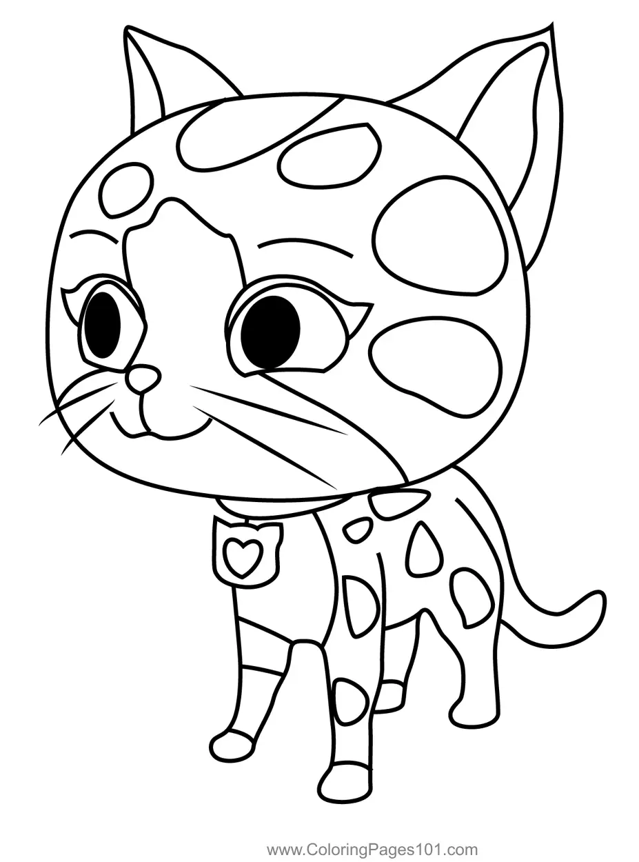 Sparks SuperKitties Coloring Page For Kids Free SuperKitties Printable Coloring Pages Online For Kids ColoringPages101 Coloring Pages For Kids