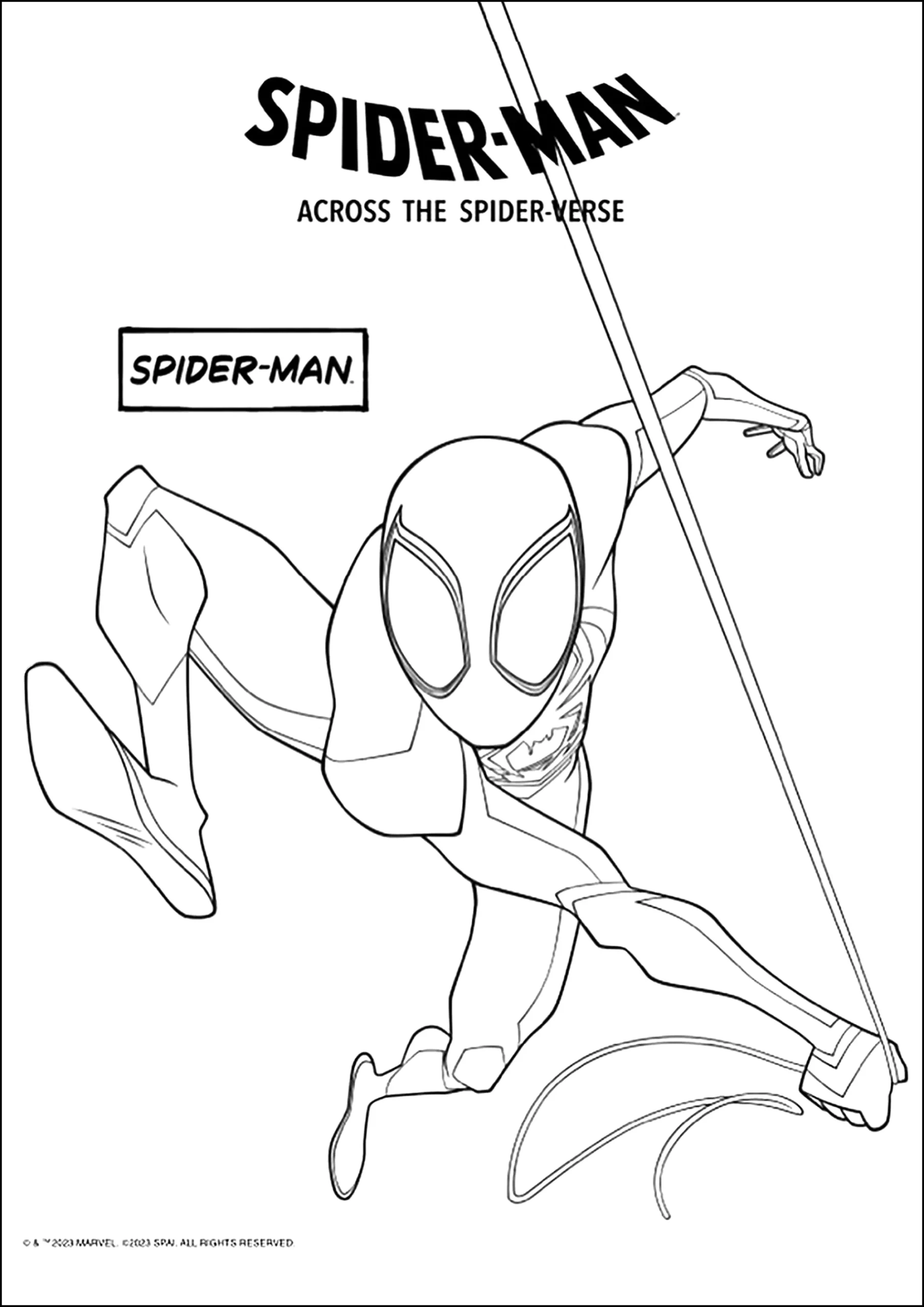 Spider Man Miles Morales Spider Man Across The Spider Verse Coloring Pages Spider Man Miles Morales Spider Man Across The Spider Verse Coloring Pages