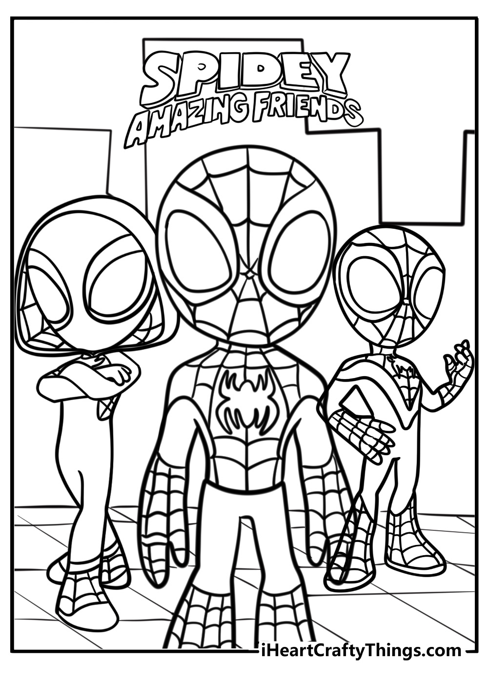 spidey and his amazing friends coloring page