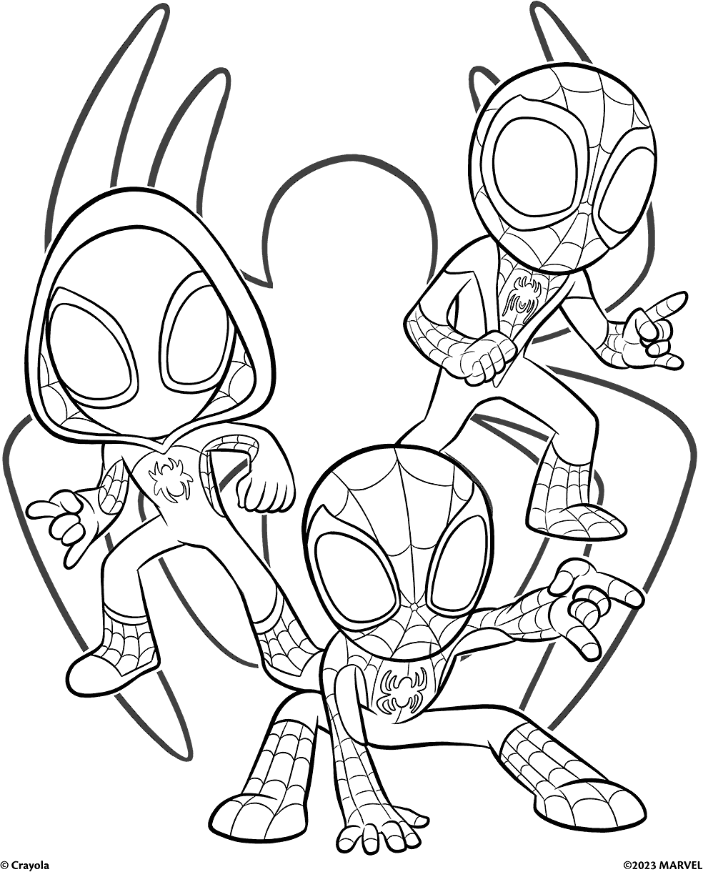 Spidey And His Amazing Friends Free Coloring Page