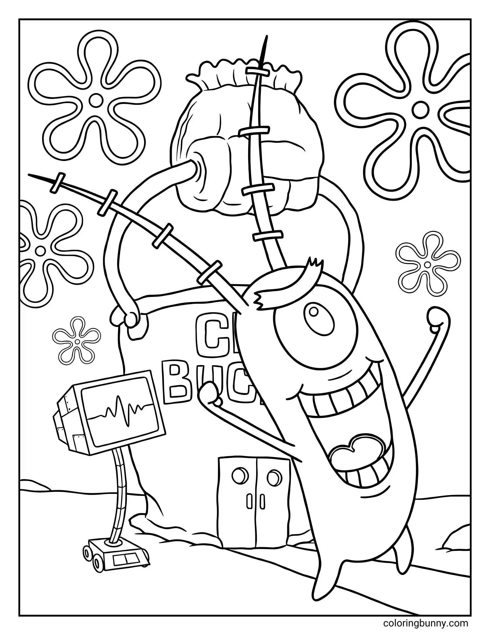 SpongeBob Coloring Pages 52 Free Printable PDFs SpongeBob Coloring Pages 52 Free Printable PDFs