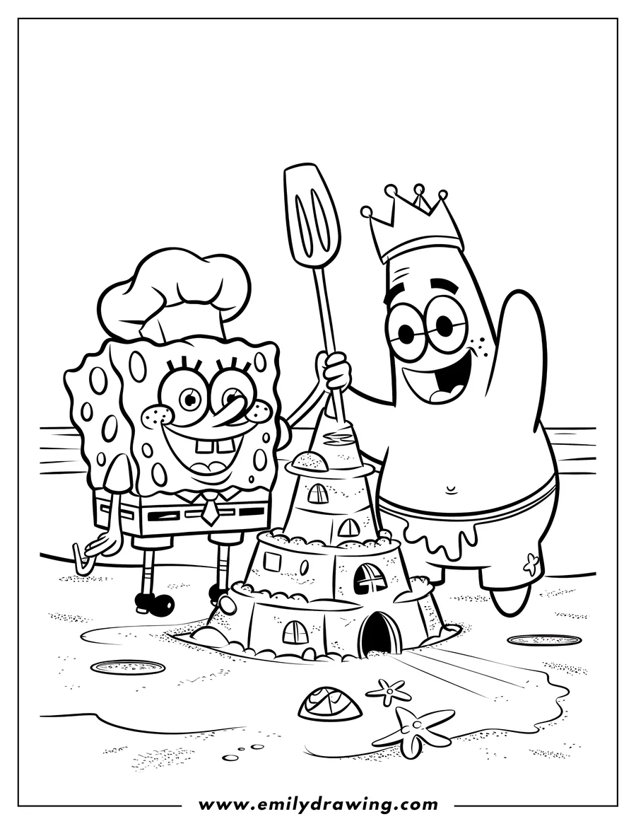 Spongebob Coloring Pages Emily Drawing
