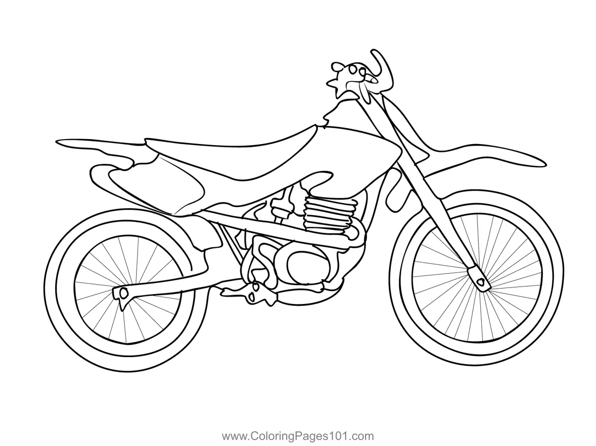 colouring pages of motorbikes