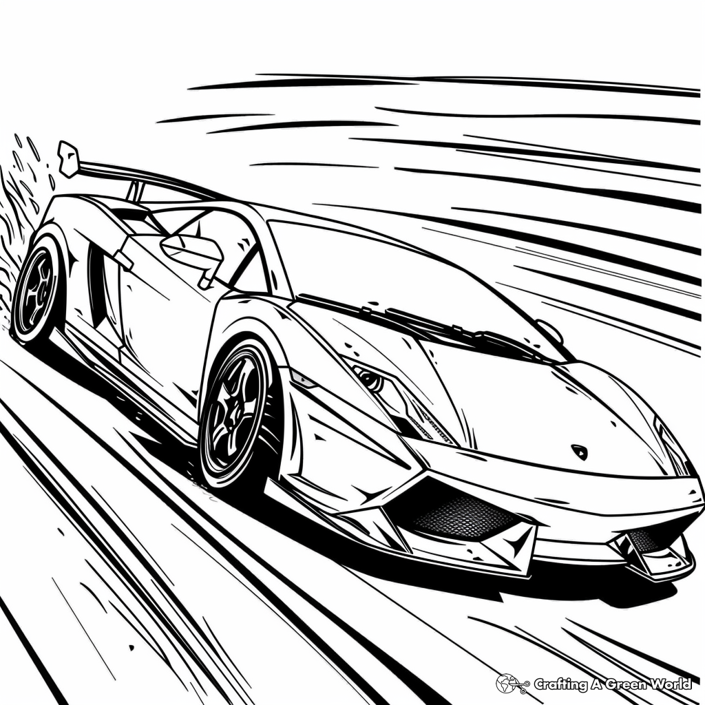 Sports Cars Coloring Pages Free Printable 