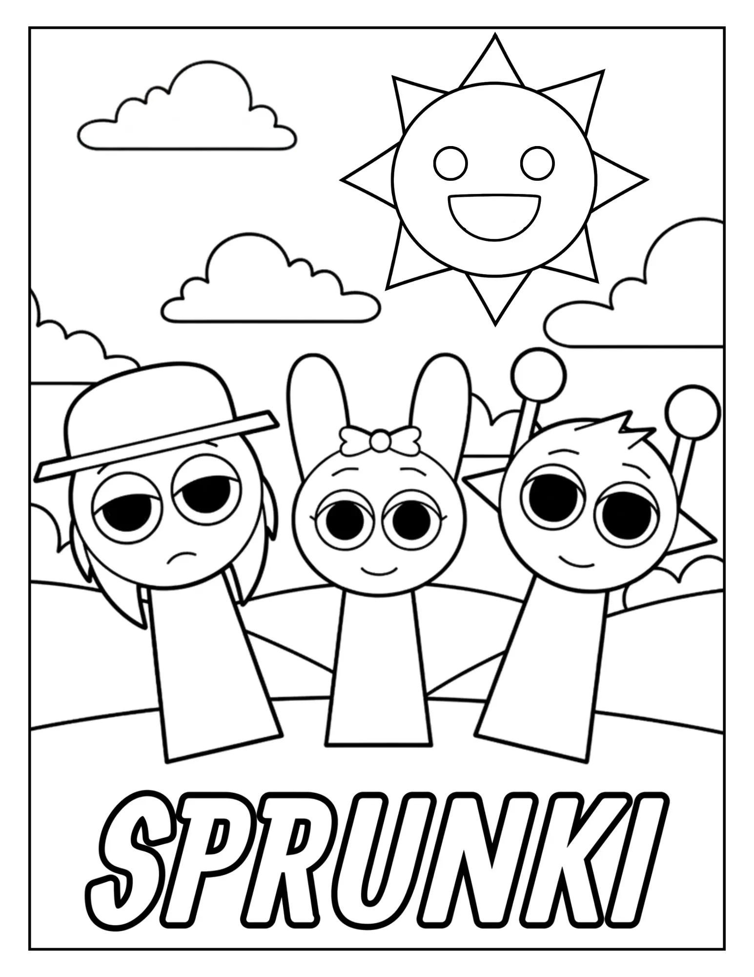 Sprunki Coloring Pages 34 Free Printable PDFs Sprunki Coloring Pages 34 Free Printable PDFs