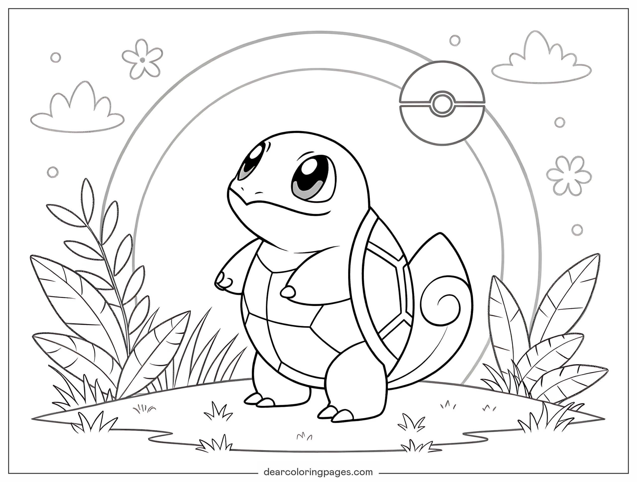 squirtle pokemon coloring page squirtle pokemon coloring page