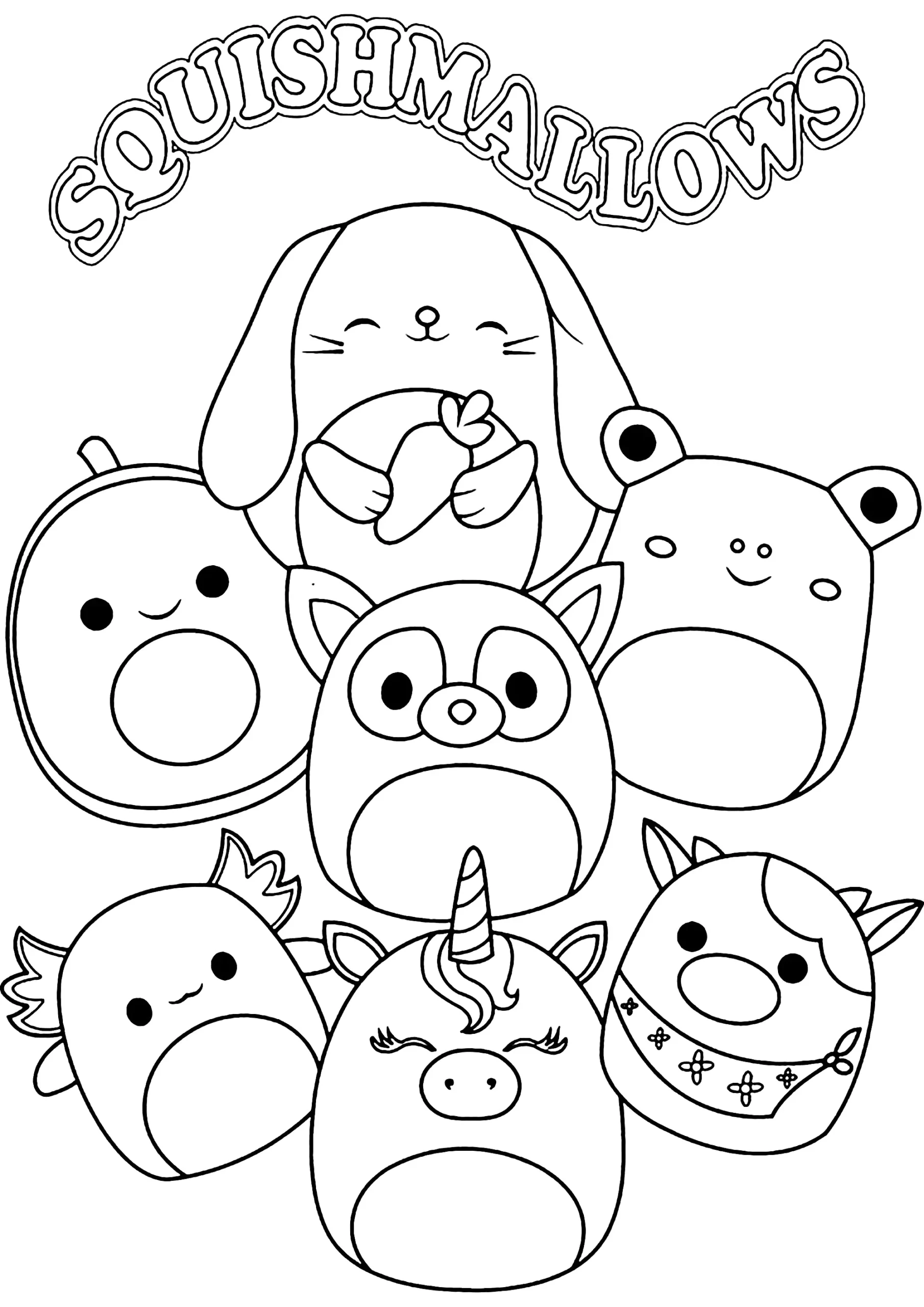 Squishmallows Adorable Stuffed Animals Squishmallow Coloring Pages