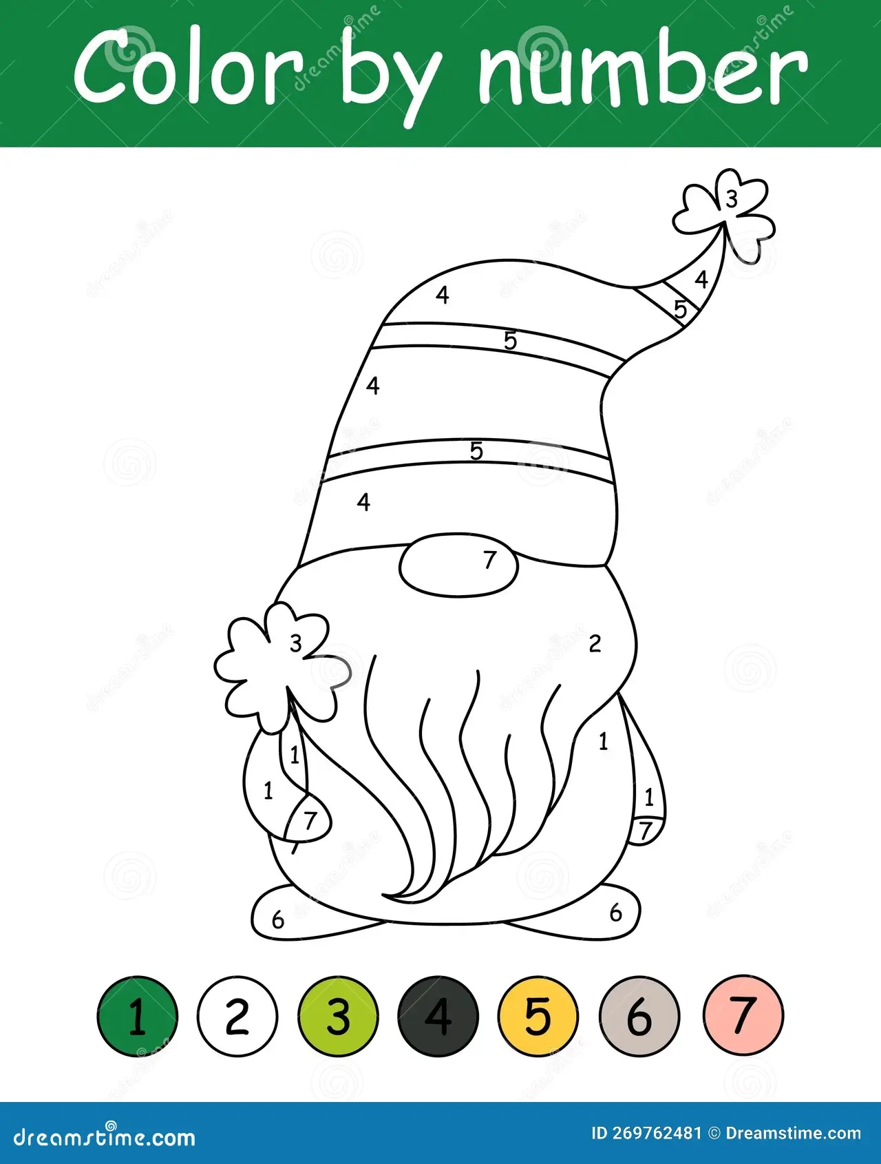 st patrick's day color by number