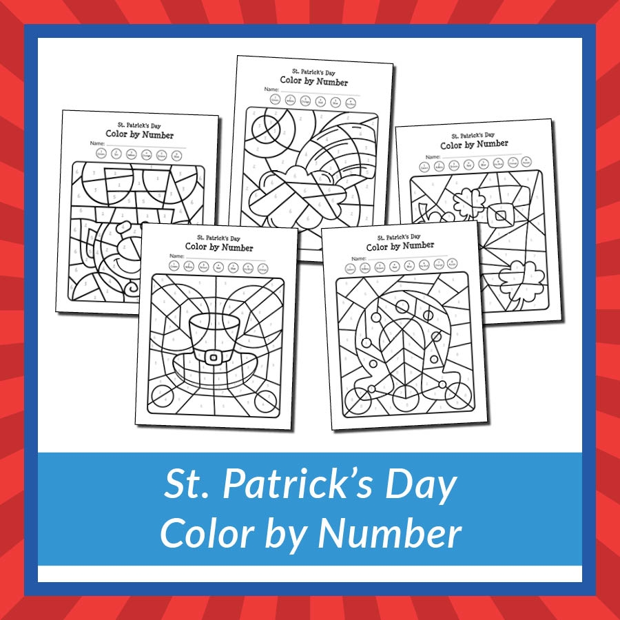 St Patrick s Day Color By Number Gift Of Curiosity