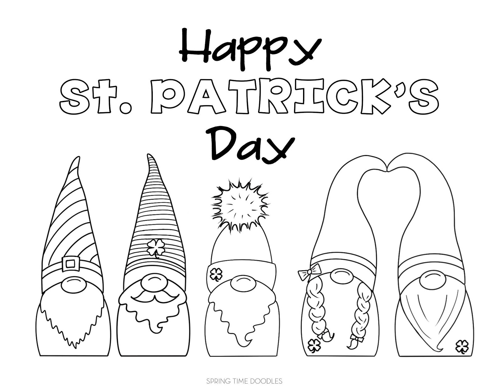 St Patrick s Day FREE Coloring Pages Spring Time Doodles St Patrick s Day FREE Coloring Pages Spring Time Doodles