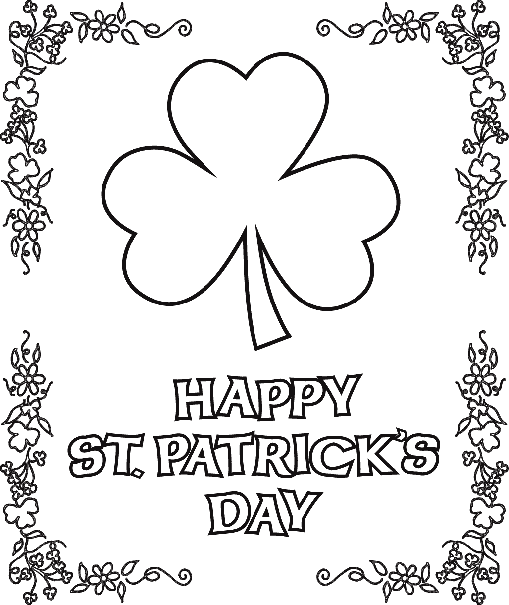 saint patrick's day coloring pages saint patrick's day coloring pages