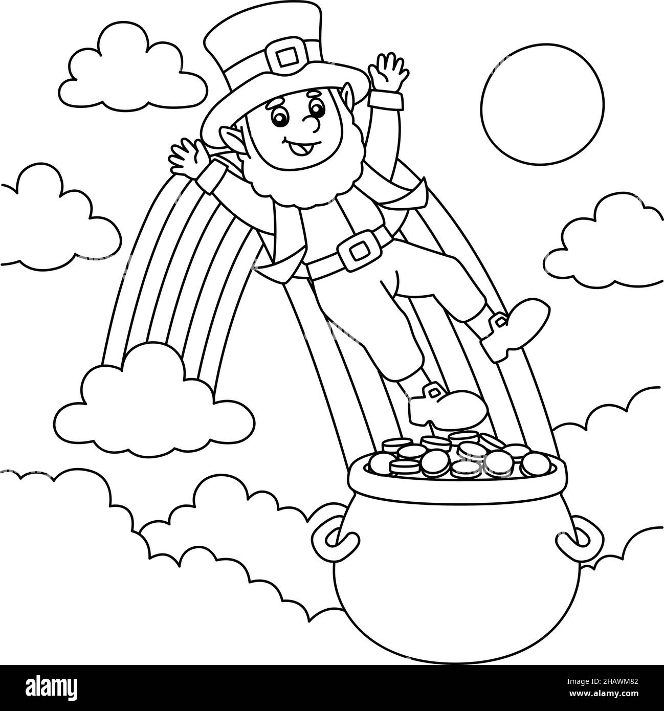 St Patricks Day Leprechaun Coloring Page For Kids Stock Vector Image Art Alamy St Patricks Day Leprechaun Coloring Page For Kids Stock Vector Image Art Alamy