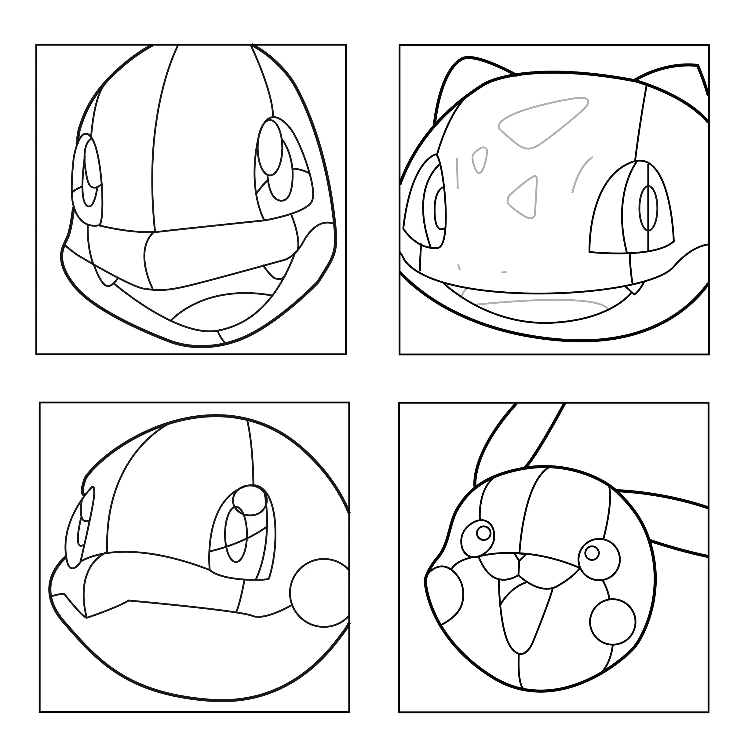 Starter Pok mon Inspired Stained Glass Pattern Pack Set Of 4 Starter Pok mon Inspired Stained Glass Pattern Pack Set Of 4