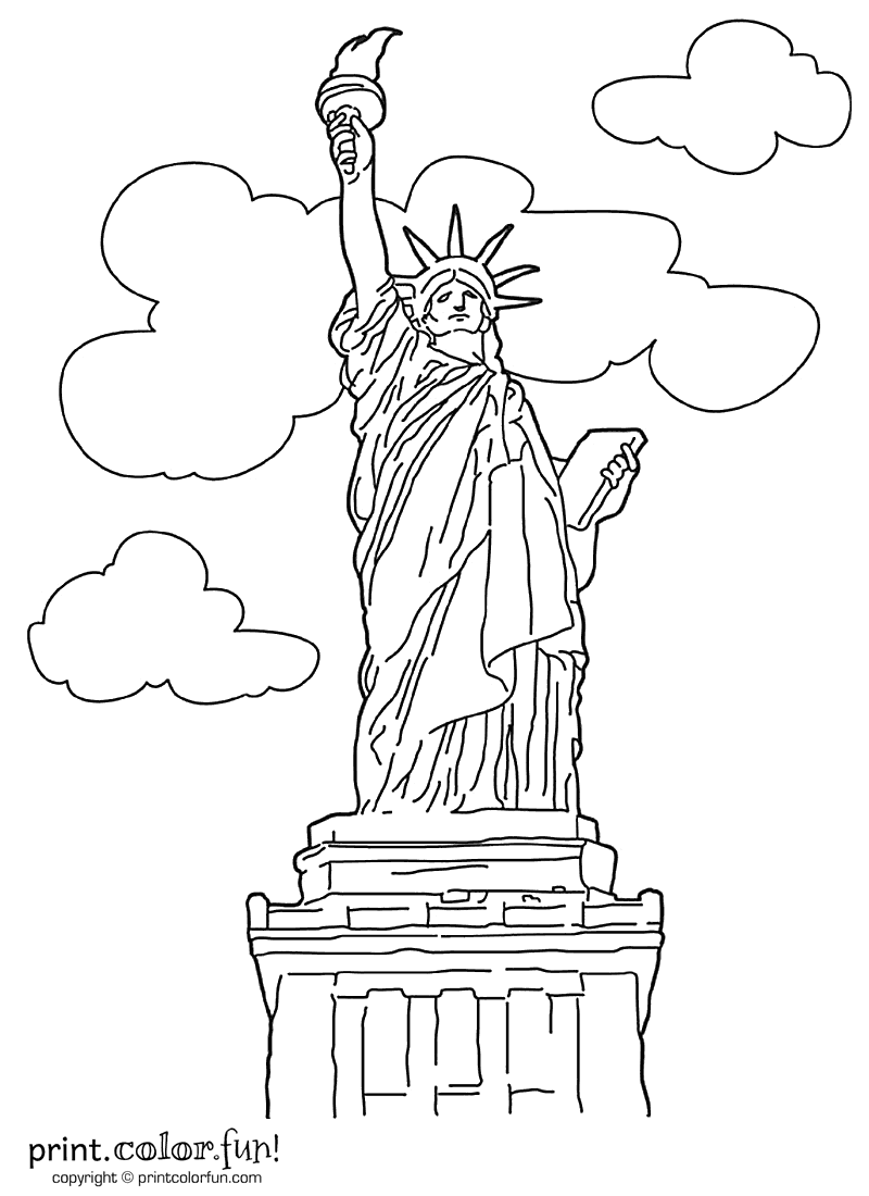 statue of liberty coloring page