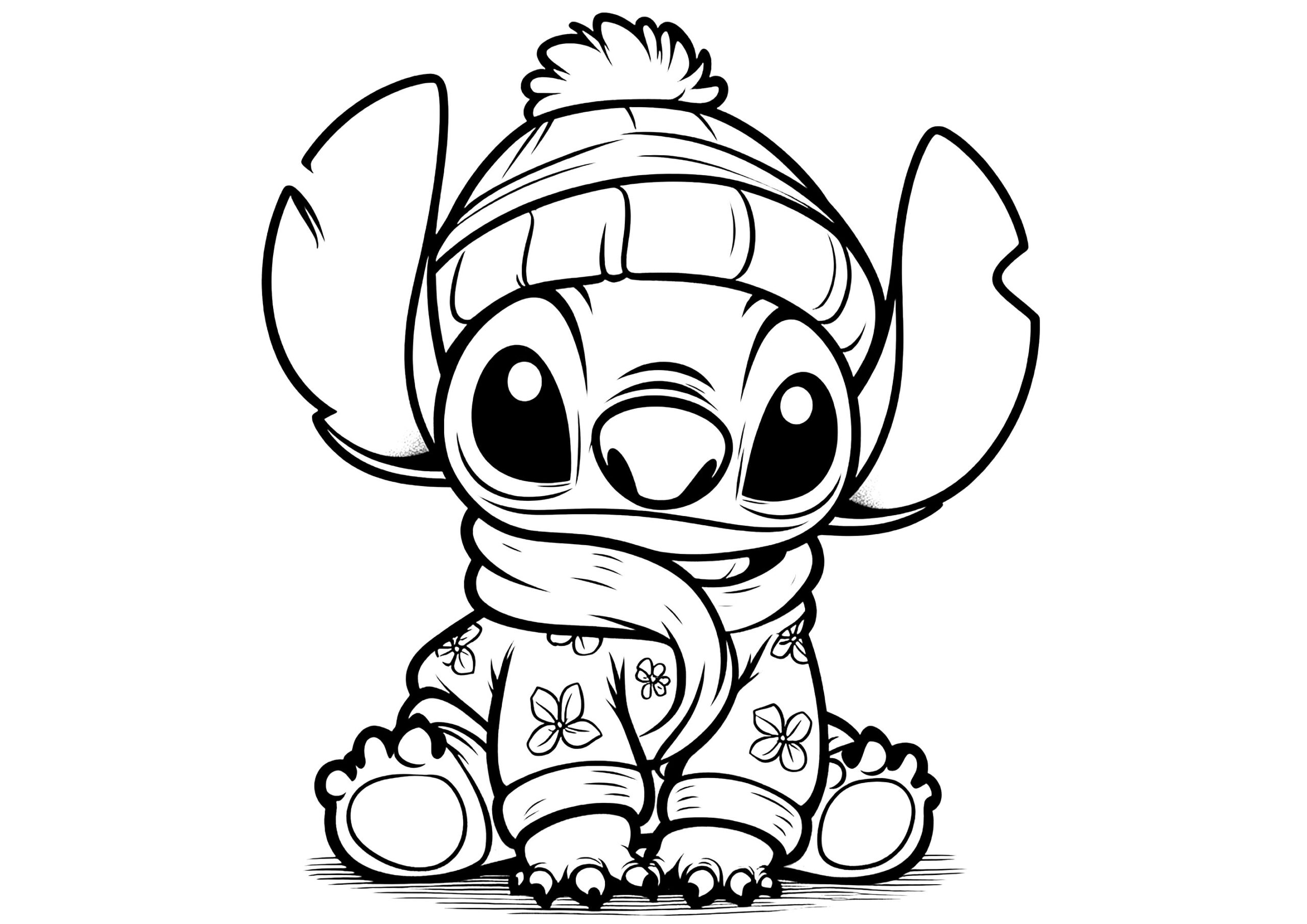 Stitch Dressed For Winter Lilo And Stitch Coloring Pages Stitch Dressed For Winter Lilo And Stitch Coloring Pages