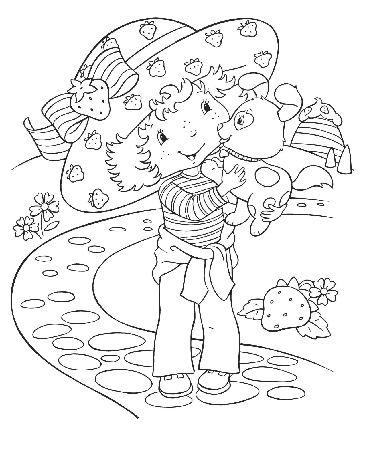Strawberry Shortcake Coloring Page For Kids Strawberry Shortcake Coloring Pages