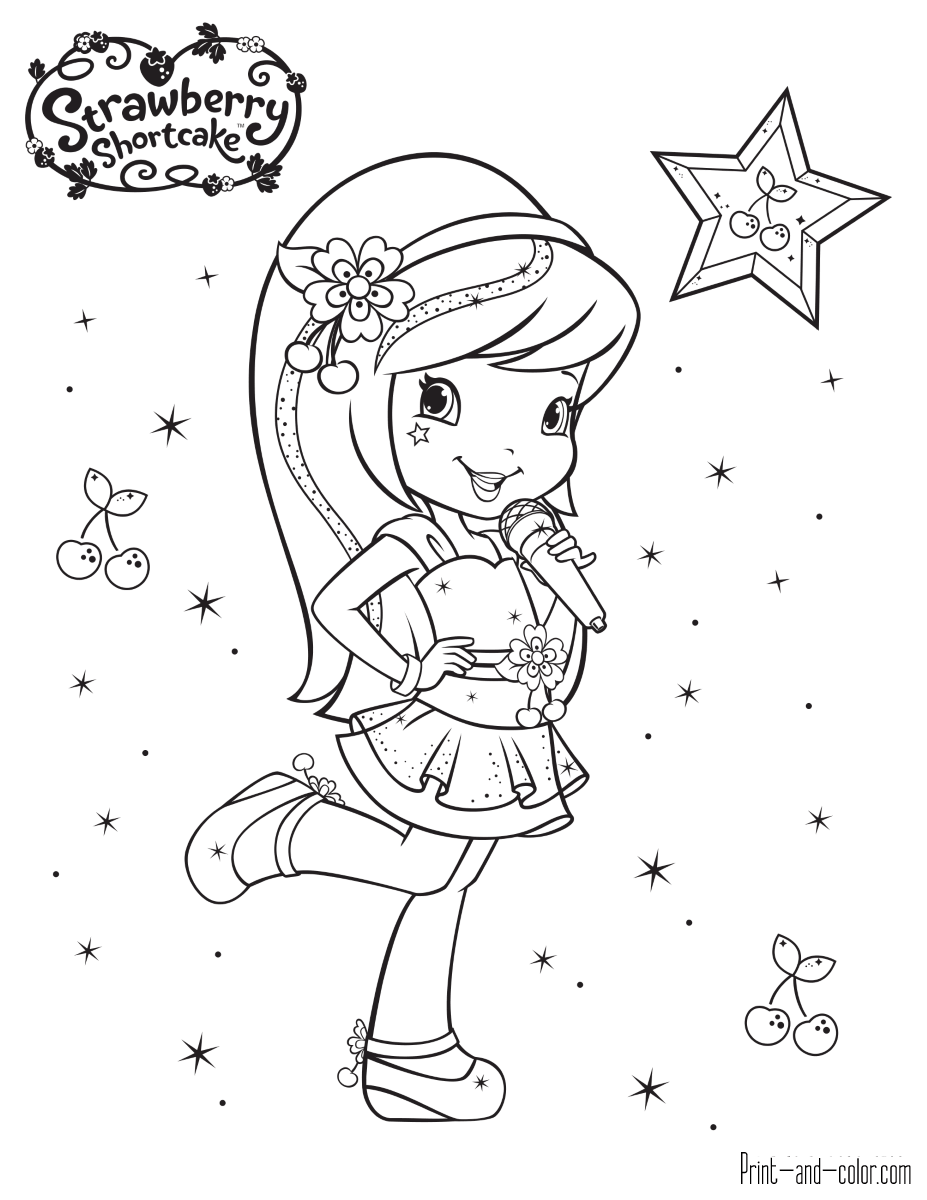 strawberry shortcake princess coloring pages
