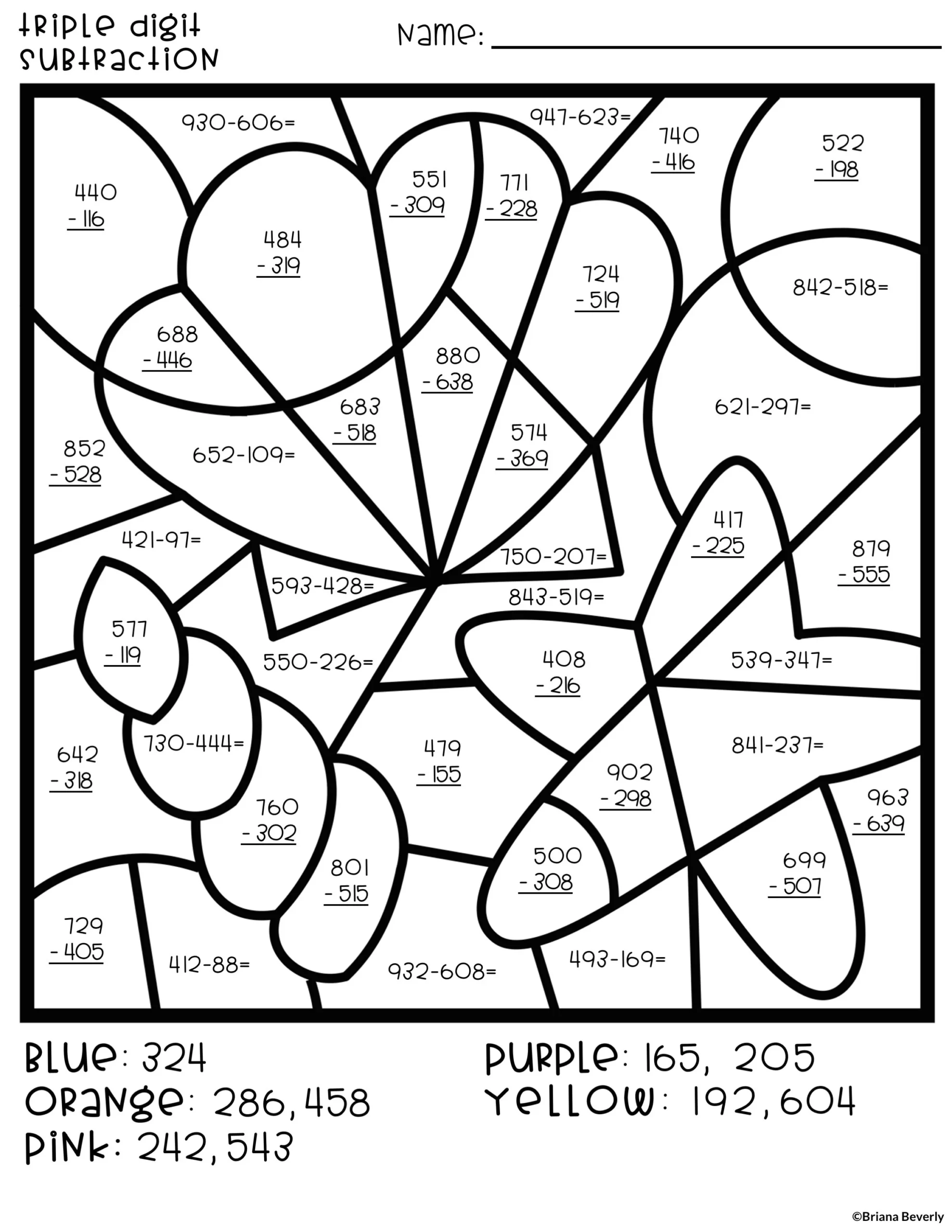 addition coloring by number