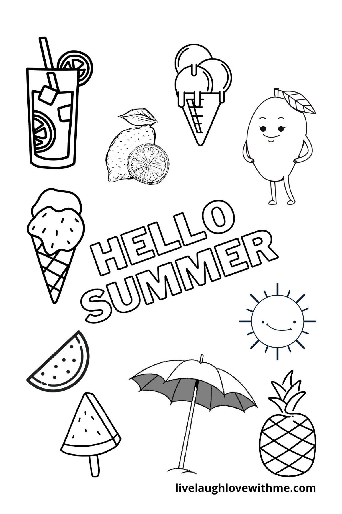 summer coloring pages printable pdf summer coloring pages printable pdf