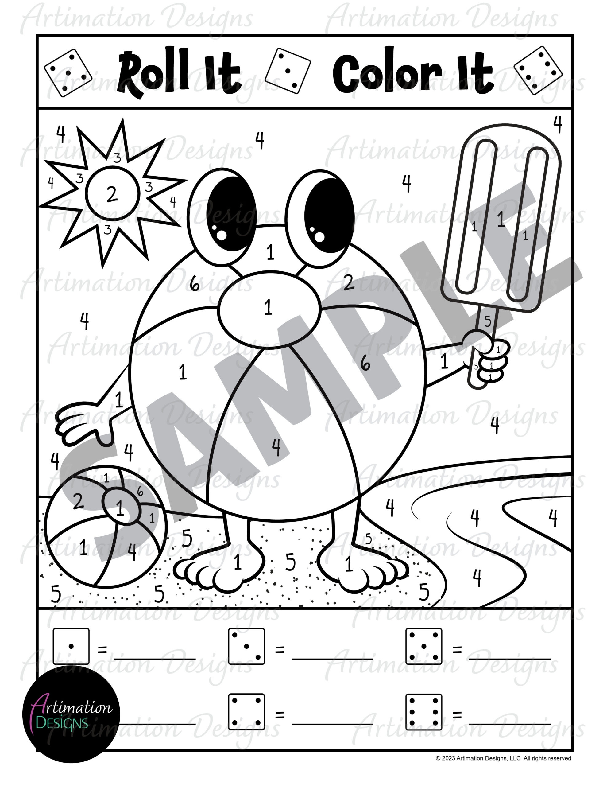 Summertime Color By Number Summer Coloring Pages Roll And Color Dice Activity Made By Teachers Summertime Color By Number Summer Coloring Pages Roll And Color Dice Activity Made By Teachers