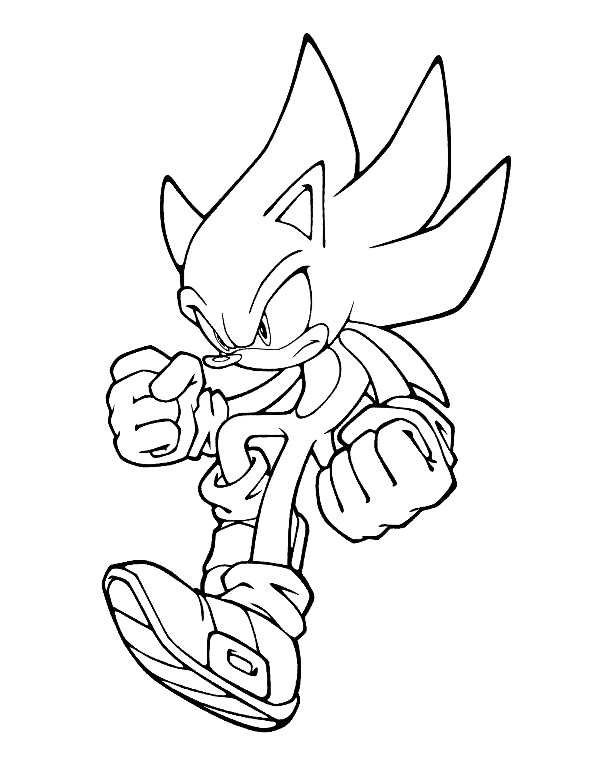 sonic free coloring pages